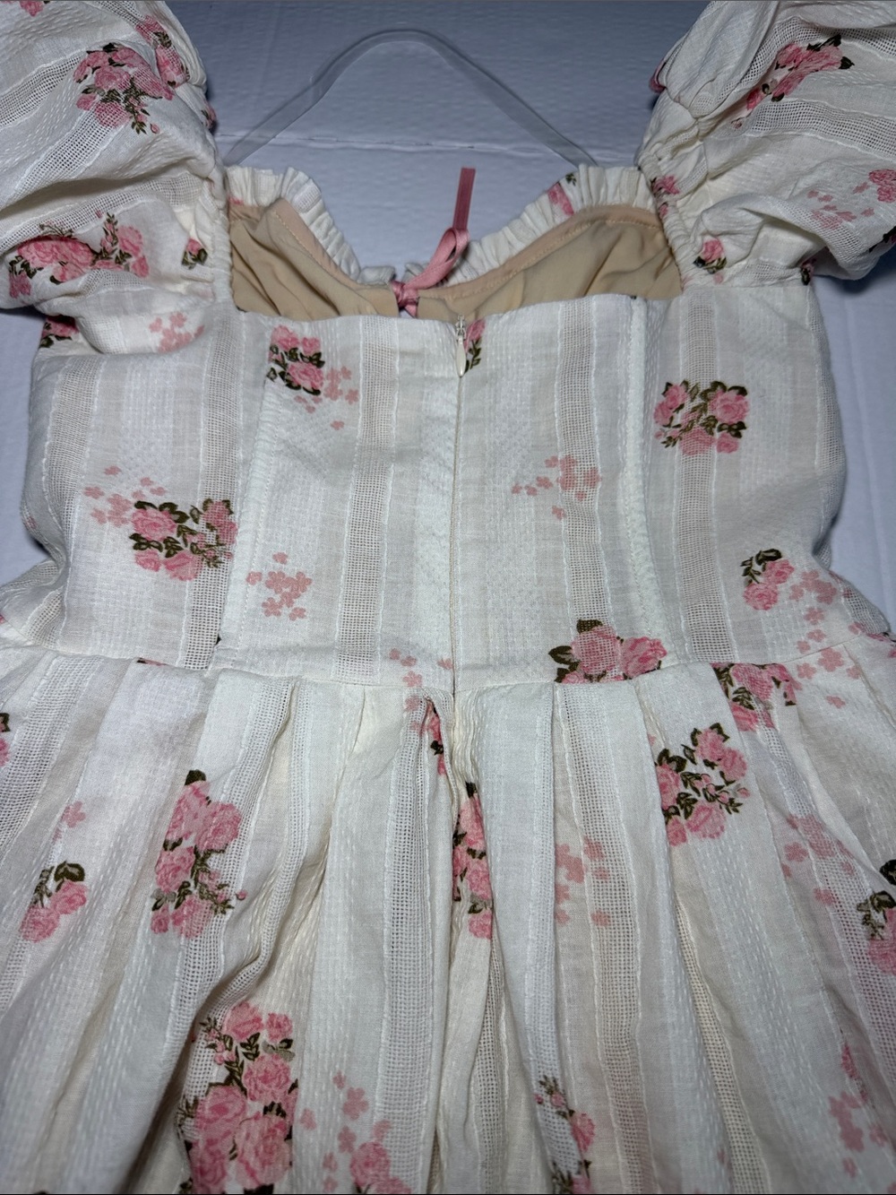 LACEMADE Pink Floral Cottagecore Maxi Dress XS Romantic Coquette - Picture 7 of 13